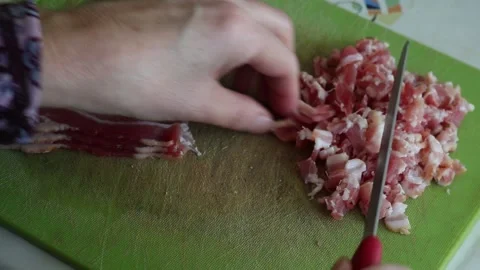Cutting Speck into Slices Video stock 152681952