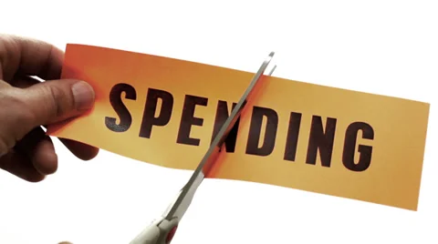 Cutting Spending Concept Stock Footage 38800528