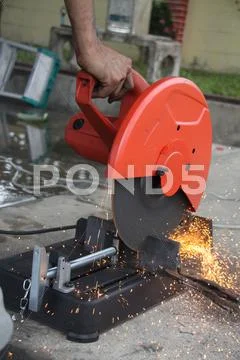 Cutting steel Stock Photos