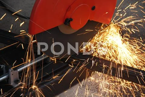 Cutting steel Stock Photos