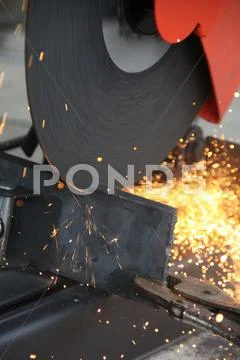 Cutting steel Stock Photos