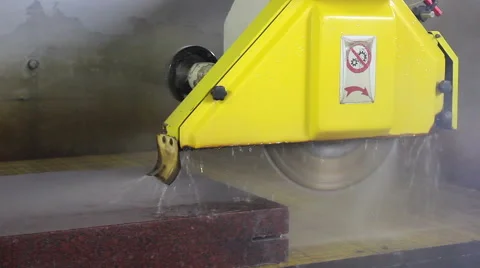 Cutting stone with big machine. Stock Footage 39990263