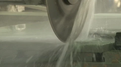 The cutting of stone slabs Stock Footage 40524494