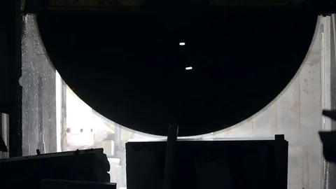 Cutting stone with water jet cutting machine Stock-Footage 83522729