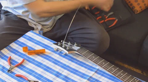 Cutting String Excess Stock Footage 66534302