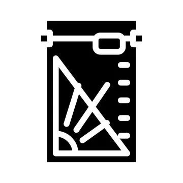 Cutting table sewing glyph icon vector illustration Stock Illustration