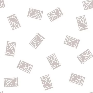 Cutting table sewing glyph vector seamless pattern Stock Illustration