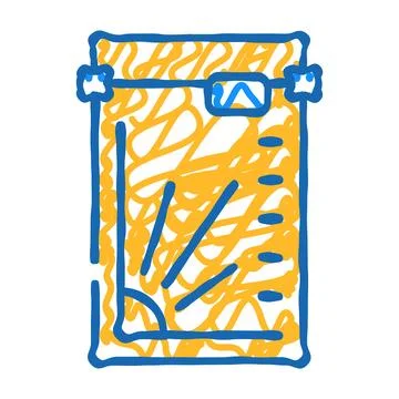 Cutting table sewing icon doodle illustration Stock Illustration