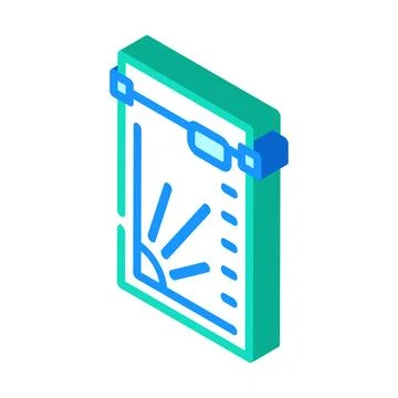 Cutting table sewing isometric icon vector illustration Stock Illustration