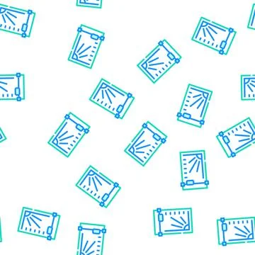 Cutting table sewing vector seamless pattern Stock Illustration