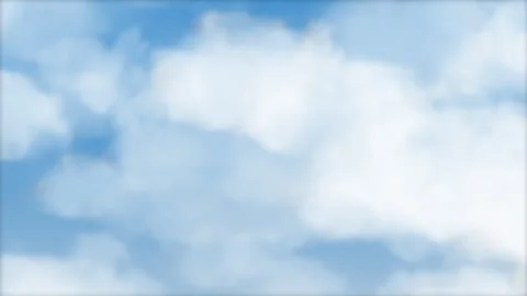 Cutting through the blue sky and white clouds (loop) Stock Footage 332931646