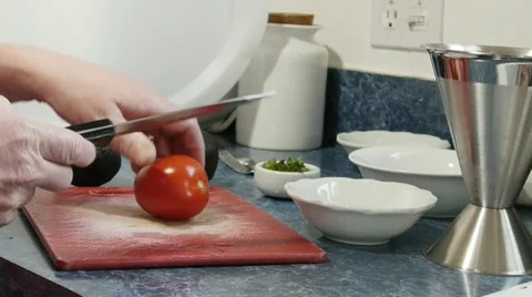 Cutting tomato Stockbeeldmateriaal 10868831