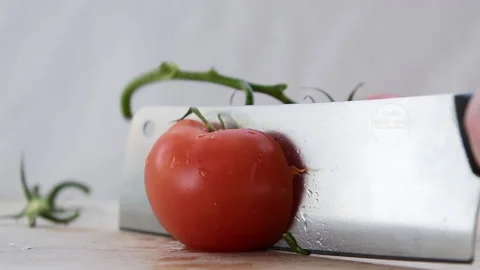 Cutting tomato Stock Footage 150518208