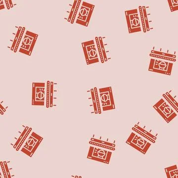 Cutting tool manufacturing engineer glyph seamless pattern Illustrazione stock