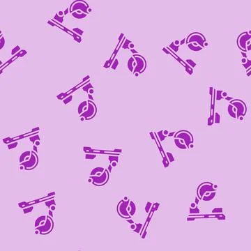 Cutting tool manufacturing engineer glyph vector seamless pattern Stock Illustration