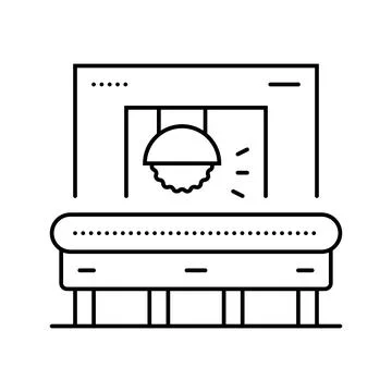 Cutting tool manufacturing engineer line icon vector illustration Stock Illustration