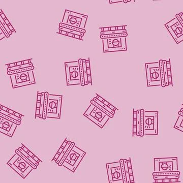 Cutting tool manufacturing engineer line seamless pattern Illustrazione stock