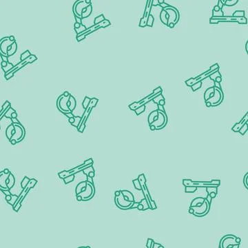 Cutting tool manufacturing engineer line vector seamless pattern Illustrazione stock