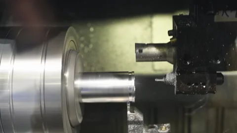 Cutting tool at metal working on cnc lather machine 動画素材 131398163