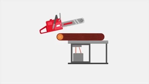 Cutting Tree With Chainsaw Stock Footage 232198070