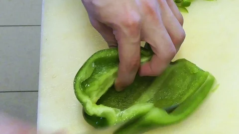 Cutting vegeatables Stock Footage 96687171