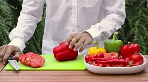 Cutting vegetable Stock-Footage 11808658