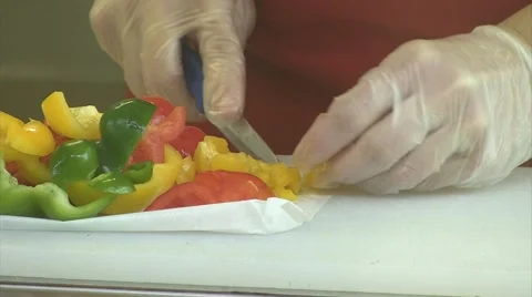 Cutting Vegetables 2 Stock Footage 49615168