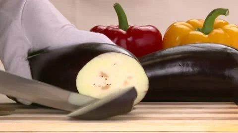 Cutting Vegetables, 3 clips Video stock 10720043