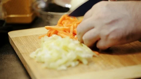 Cutting vegetables Video stock 98361289