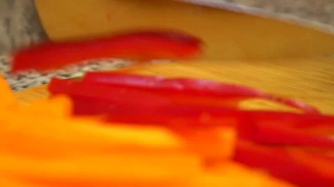 Cutting vegetables Stock Footage 148470697