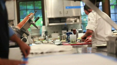 Cutting Vegetables in Kitchen 動画素材 594309