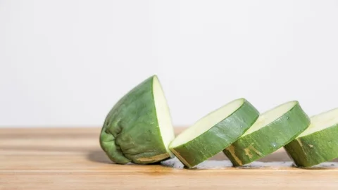 Cutting Vegetables, Stop Motion Animation, 4K Stock Footage 95450033