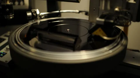 Cutting a Vinyl Record Stock Footage 36927466