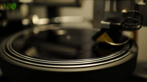 Cutting a Vinyl Record Stock Footage 36928756