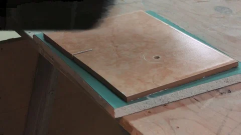 Cutting wall tiles cutter Stock Footage 89541819