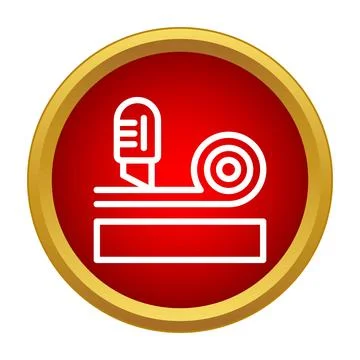 Cutting wallpaper roll with utility knife tool Stock Illustration