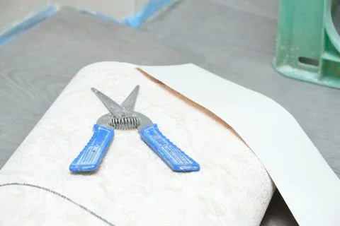 Cutting wallpapers Foto stock