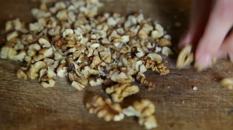 Cutting walnuts Stock Footage 41301185