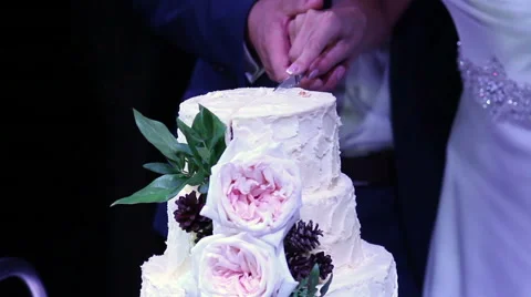 Cutting Of Wedding Cake Video stock 59663418