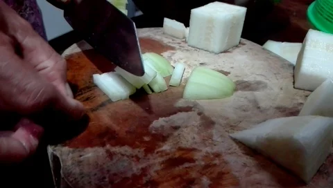 Cutting Winter melon Video stock 119046582