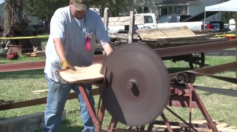 Cutting Wood Stock Footage 36280300