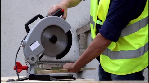 Cutting wood Stock Footage 40466719