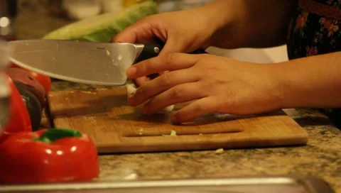 Cuttingonion1 Video stock 4885400