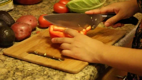 Cuttingpepper Stock Footage 4885370