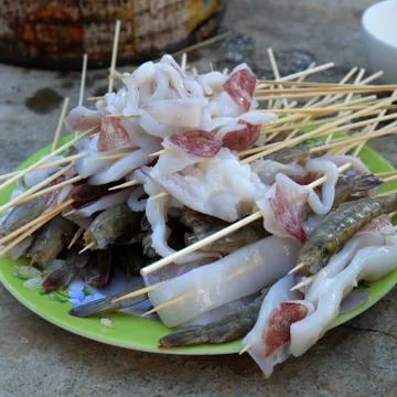 Cuttlefish grill for weekend party Stock Photos