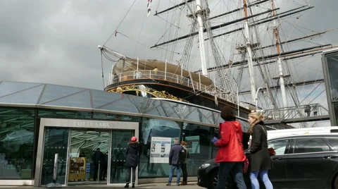 The Cutty Sark, King William Walk, Greenwich, London Stock Footage 50228997