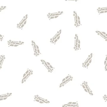 Cuv crossover glyph vector seamless pattern Illustrazione stock