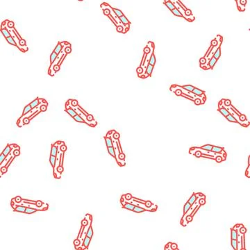 Cuv crossover vector seamless pattern Stockillustratie