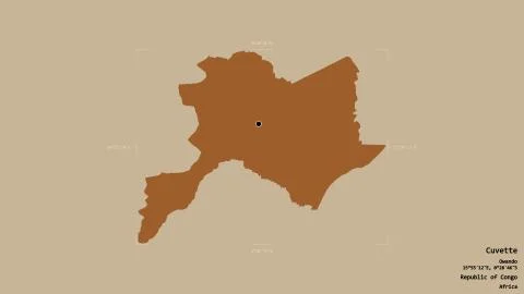 Cuvette - Republic of Congo. Bounding box. Pattern Stock Illustration
