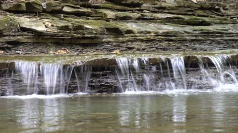 Cuyahoga Valley Waterfall Close Up Vídeos de archivo 101040334